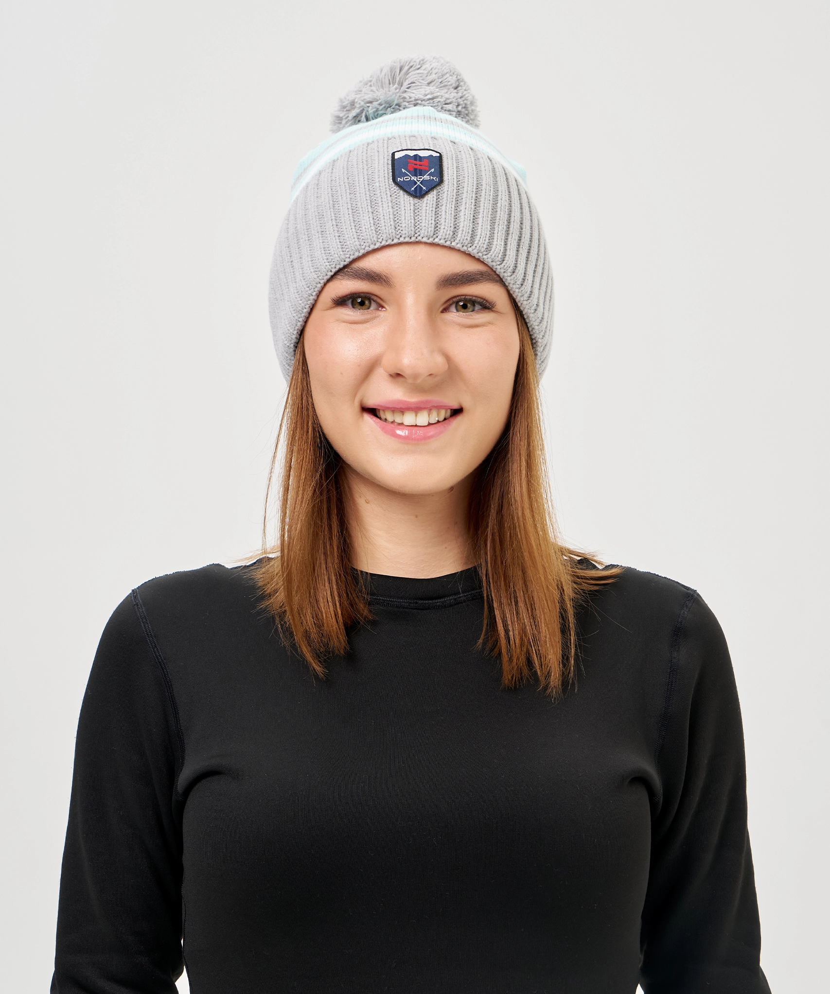 Шапка Nordski Severe White/Grey