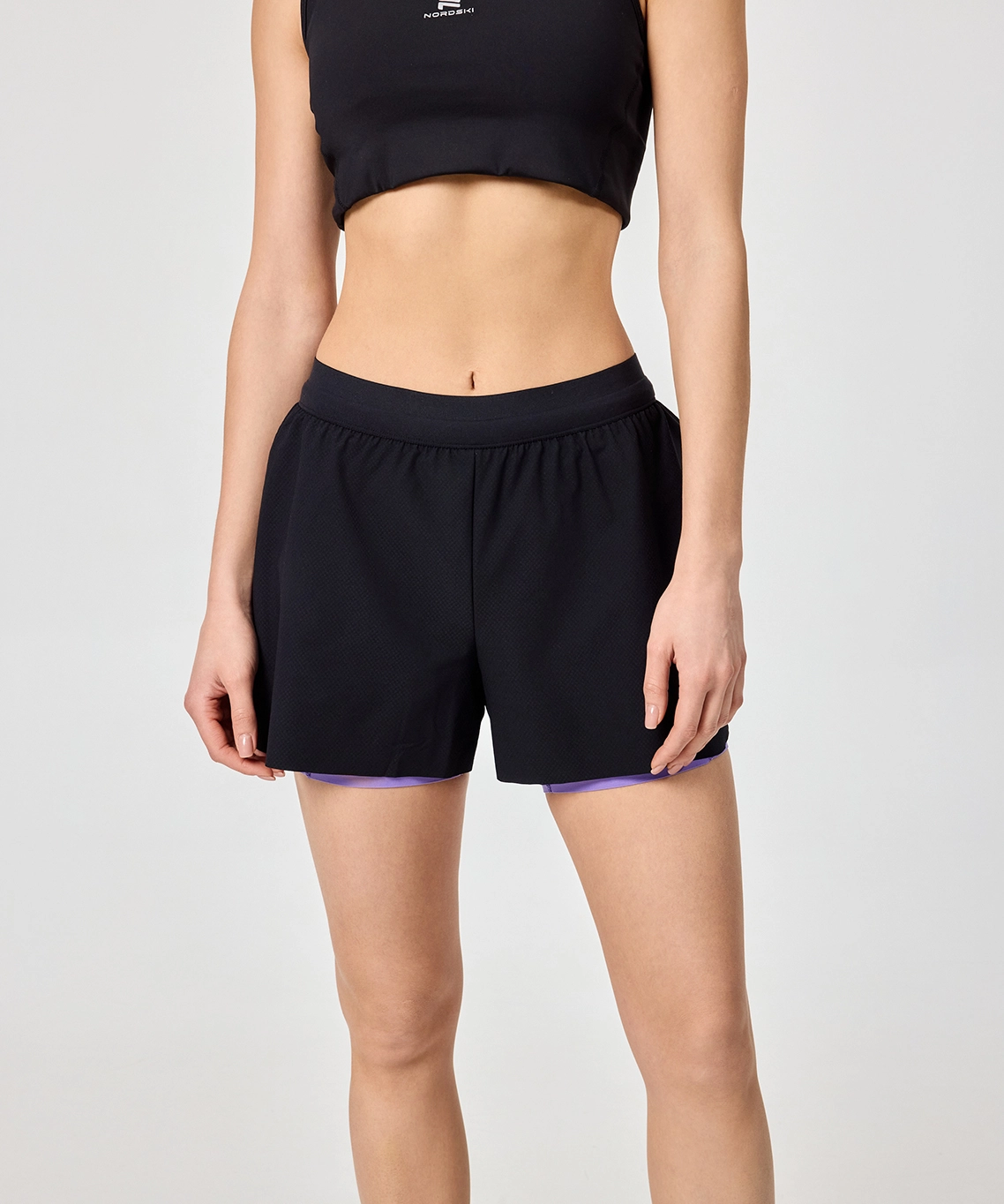 Шорты с лосинами Nordski Stayer Black/Lavender W