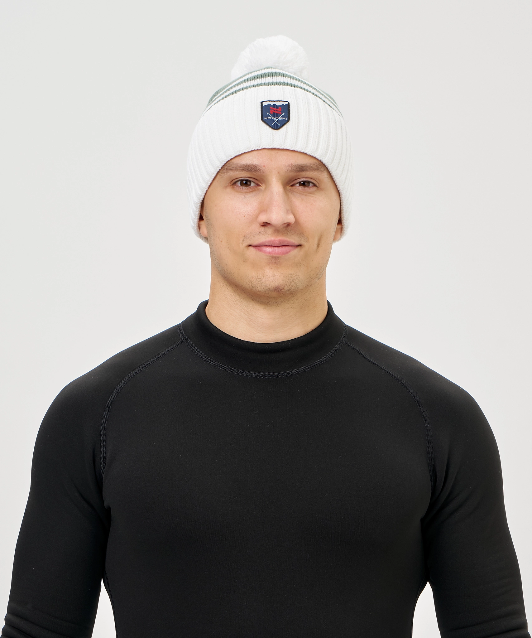 Шапка Nordski Severe White/Grey