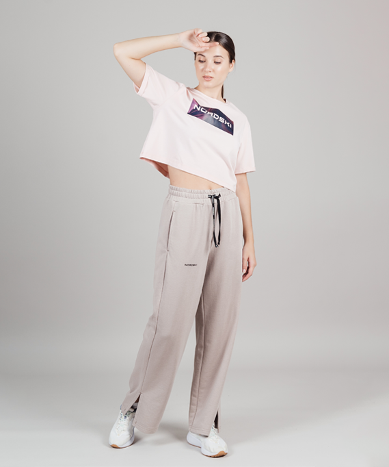 Футболка укороченная Nordski Simple Logo Soft Pink W