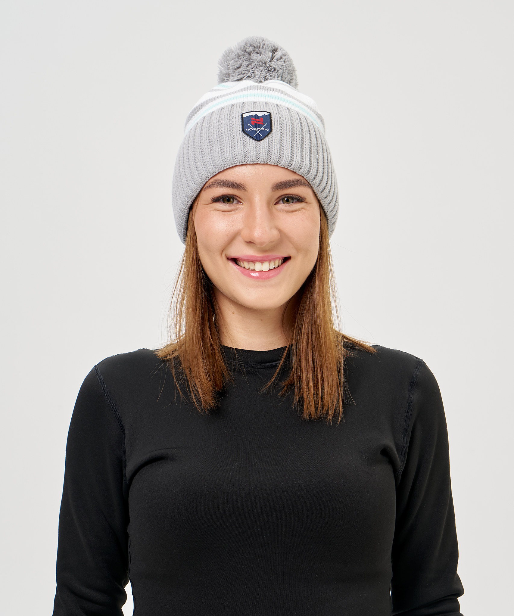 Шапка Nordski Severe Ice Mint/White