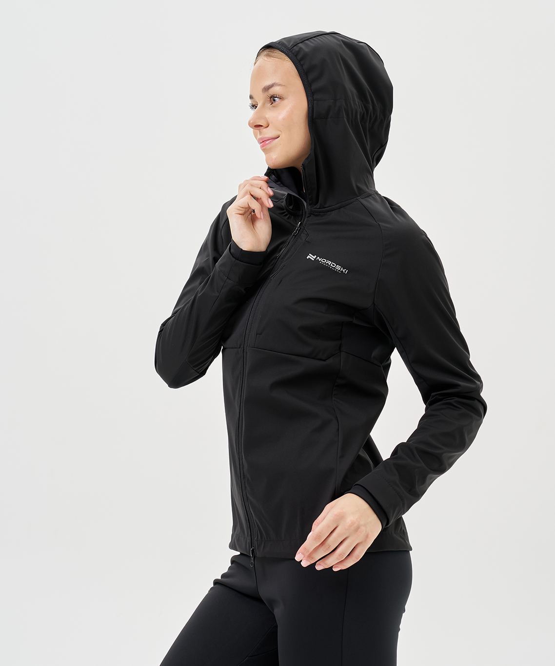 Тренировочная куртка Nordski PRO TOUR HOOD Black W