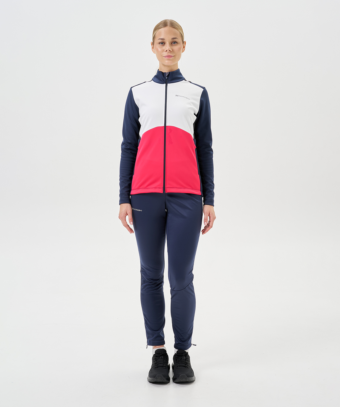 Тренировочная куртка Nordski Advance White/Pink/Blueberry W