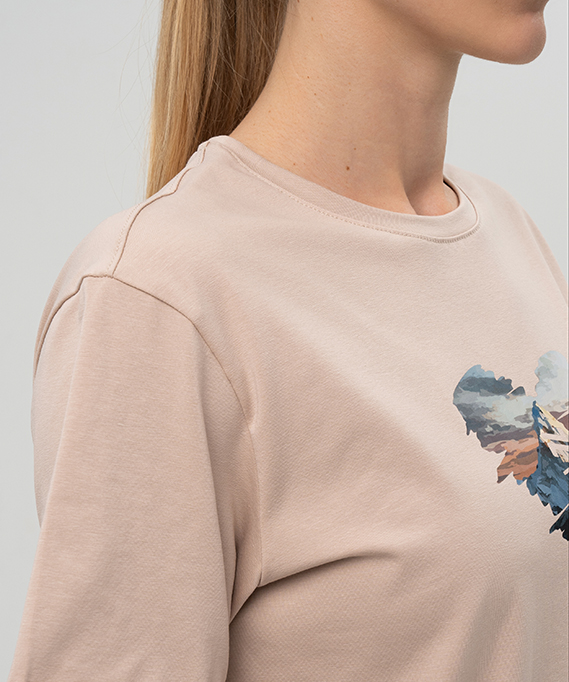 Футболка Nordski Simple Logo Beige/Sunset W