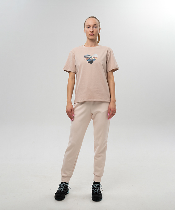 Футболка Nordski Simple Logo Beige/Sunset W
