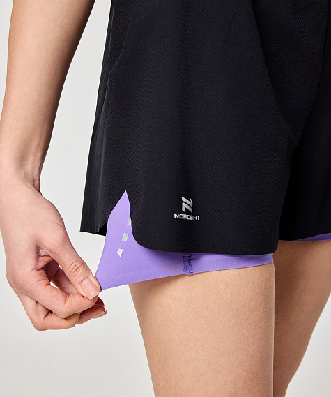 Шорты с лосинами Nordski Stayer Black/Lavender W