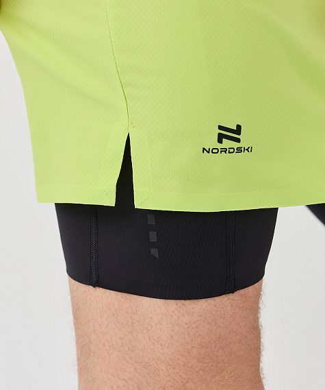 Шорты с лосинами Nordski Stayer Lime/Black