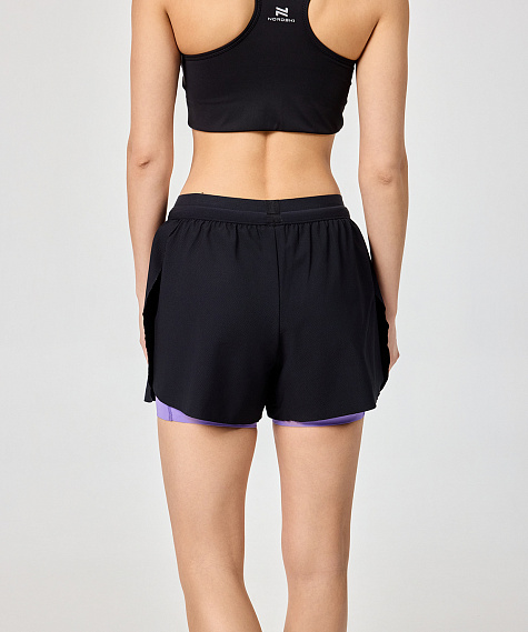 Шорты с лосинами Nordski Stayer Black/Lavender W
